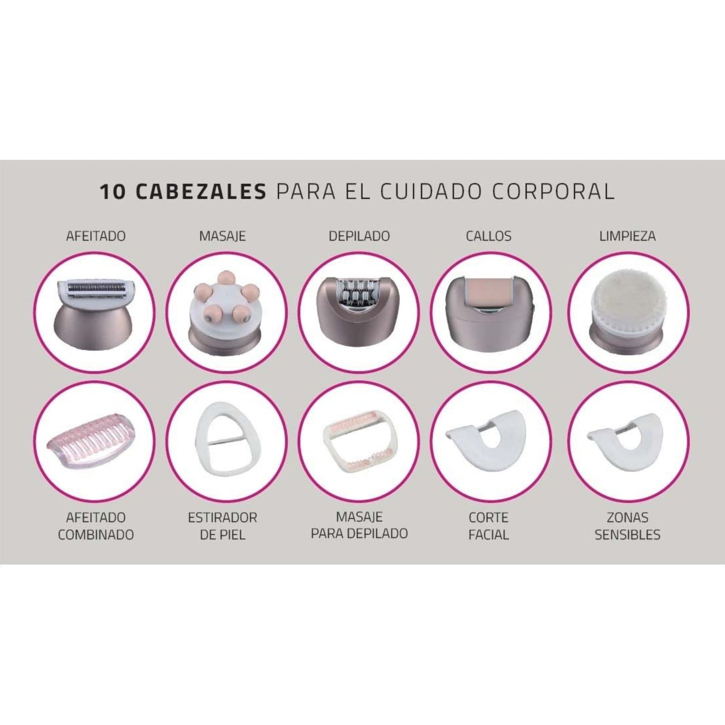 Depiladora Xion XI-EPILATOR5X1 + accesorios