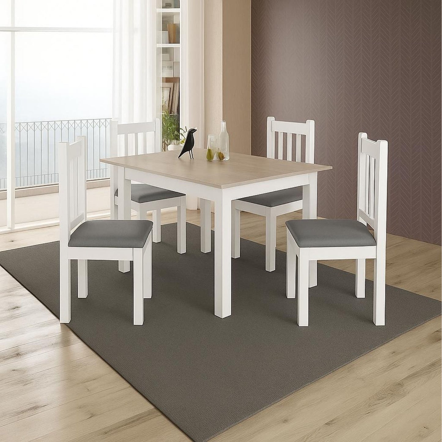 Juego de comedor 4 sillas San Pablo - 28572 BLANCO