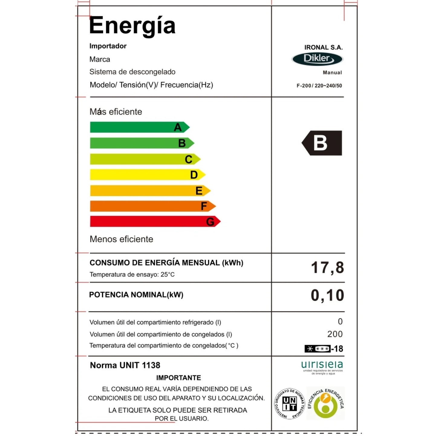 Freezer Horizontal Dikler 200 lts F-200