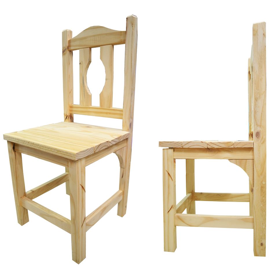 Silla de madera sin lustre