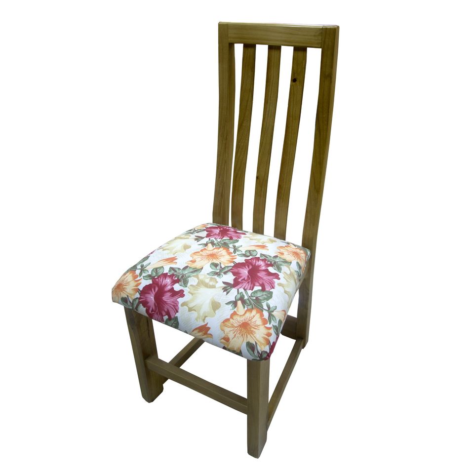 Silla madera maciza - TAPIZADA