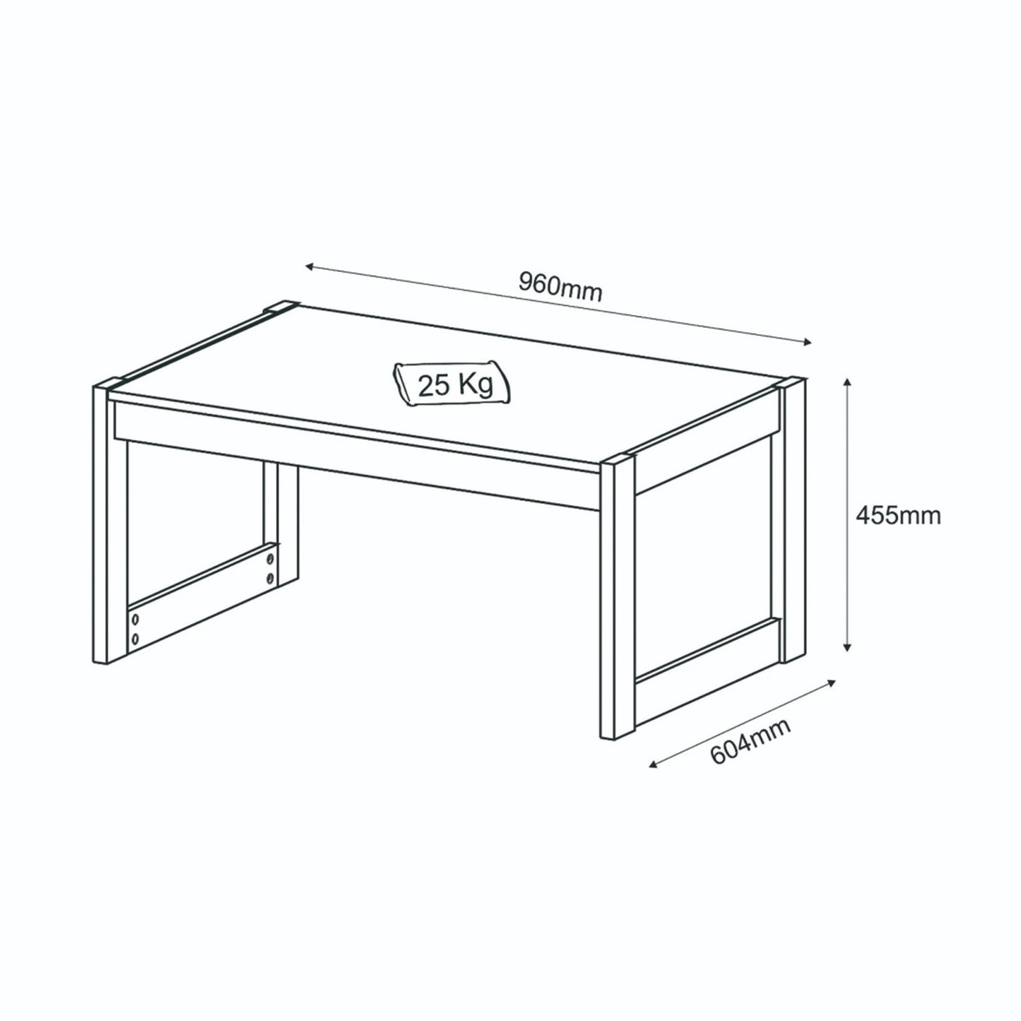 Mesa ratona minimalista AZ 1014