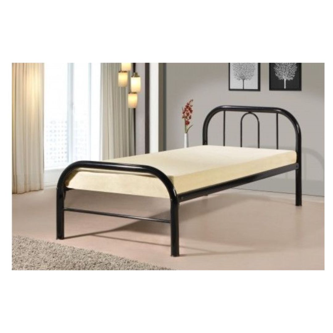 Cama 1 plaza de metal - NEGRO