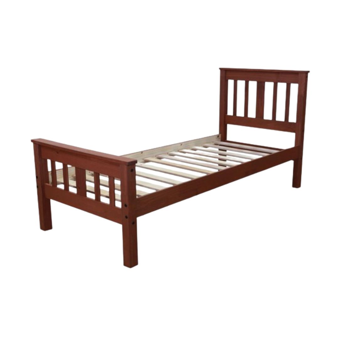 Cama 1 plaza en madera maciza - DALLAS