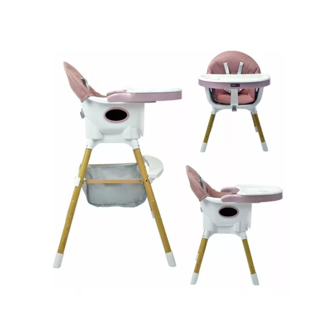 Silla de comedor para bebé rosa