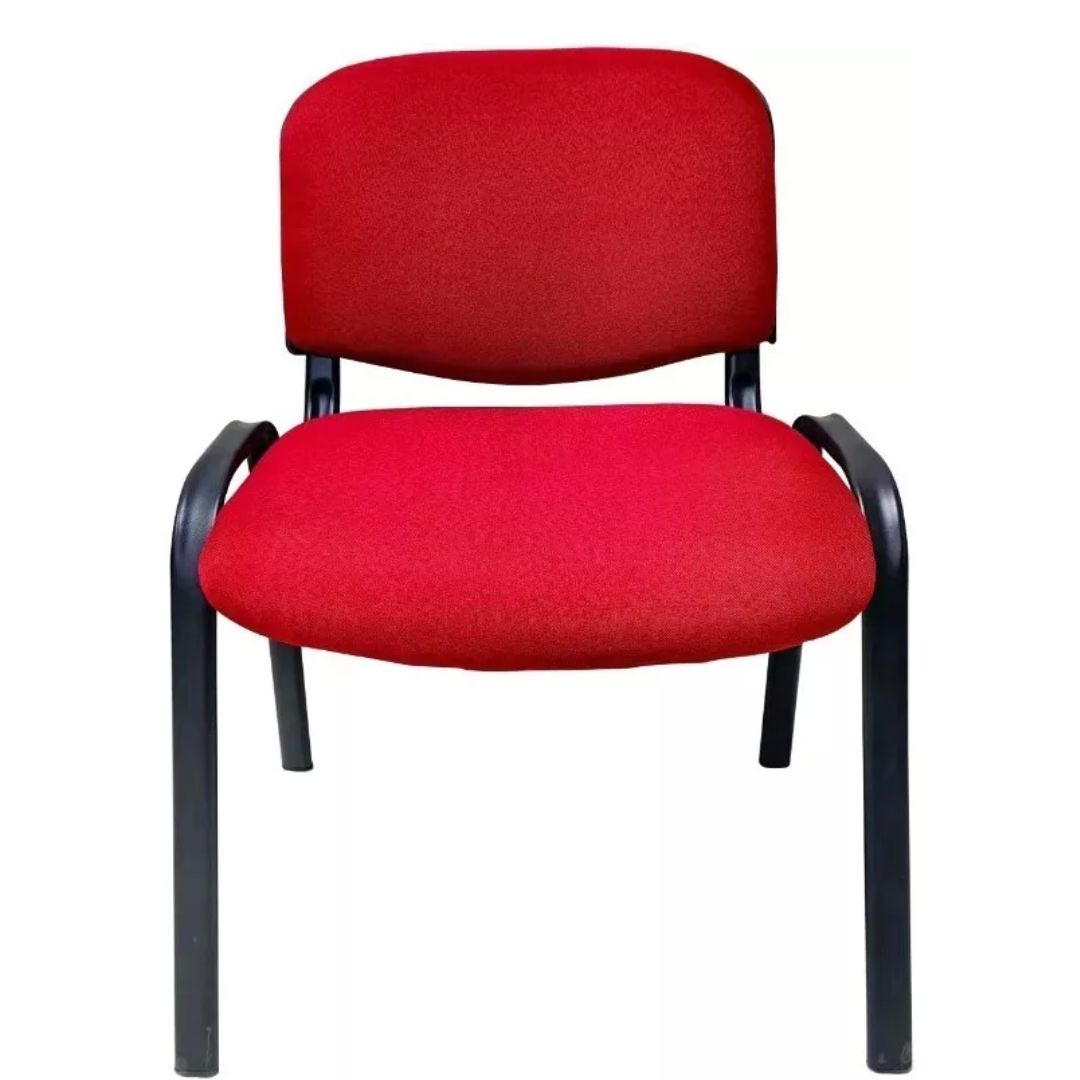 Silla fija de escritorio roja