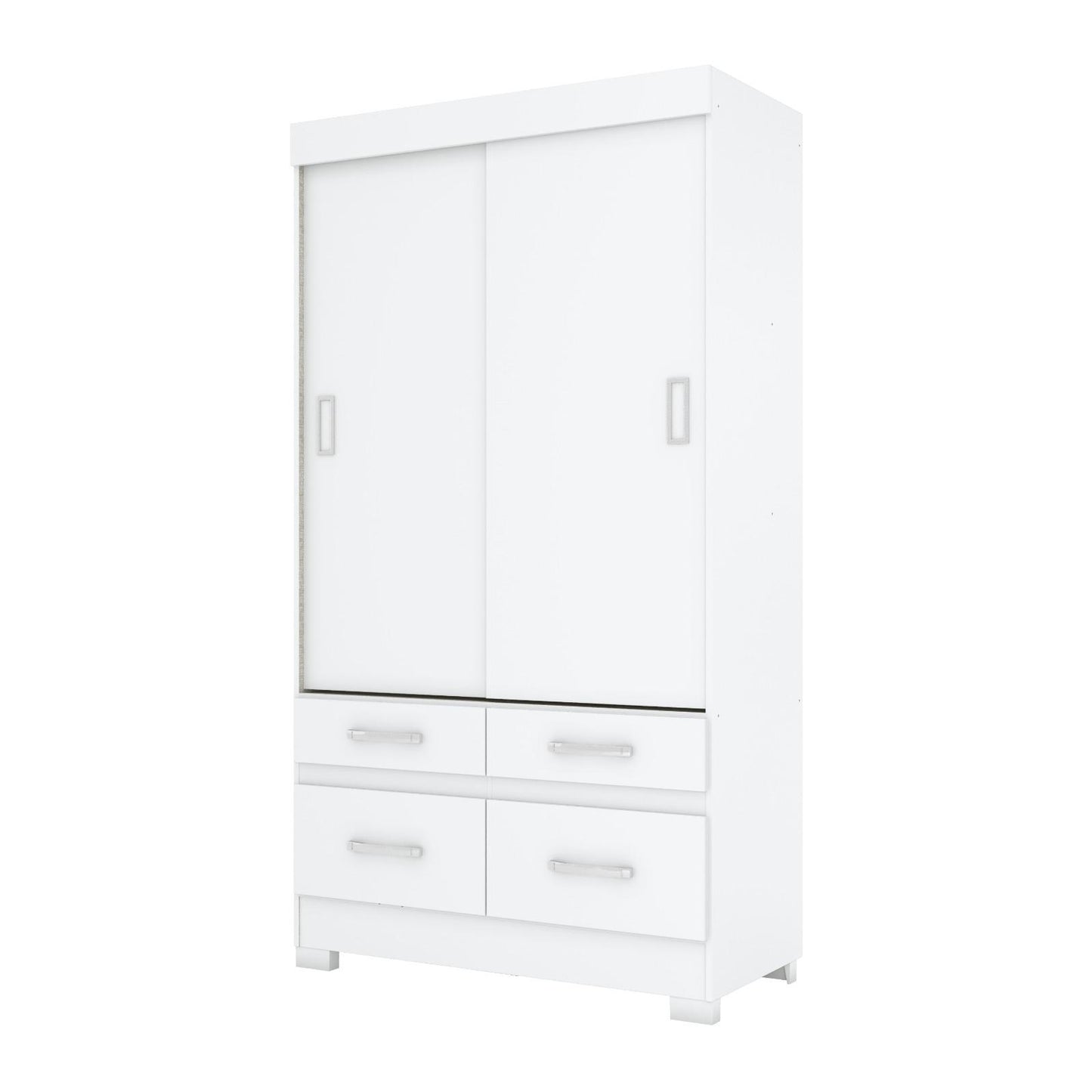 Ropero 2 puertas 4 cajones B25 blanco