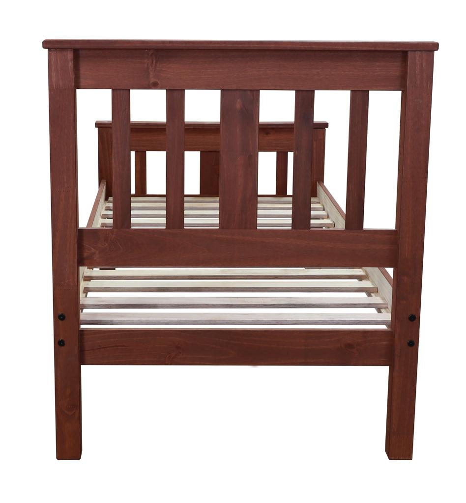 Cama 1 plaza en madera maciza - DALLAS