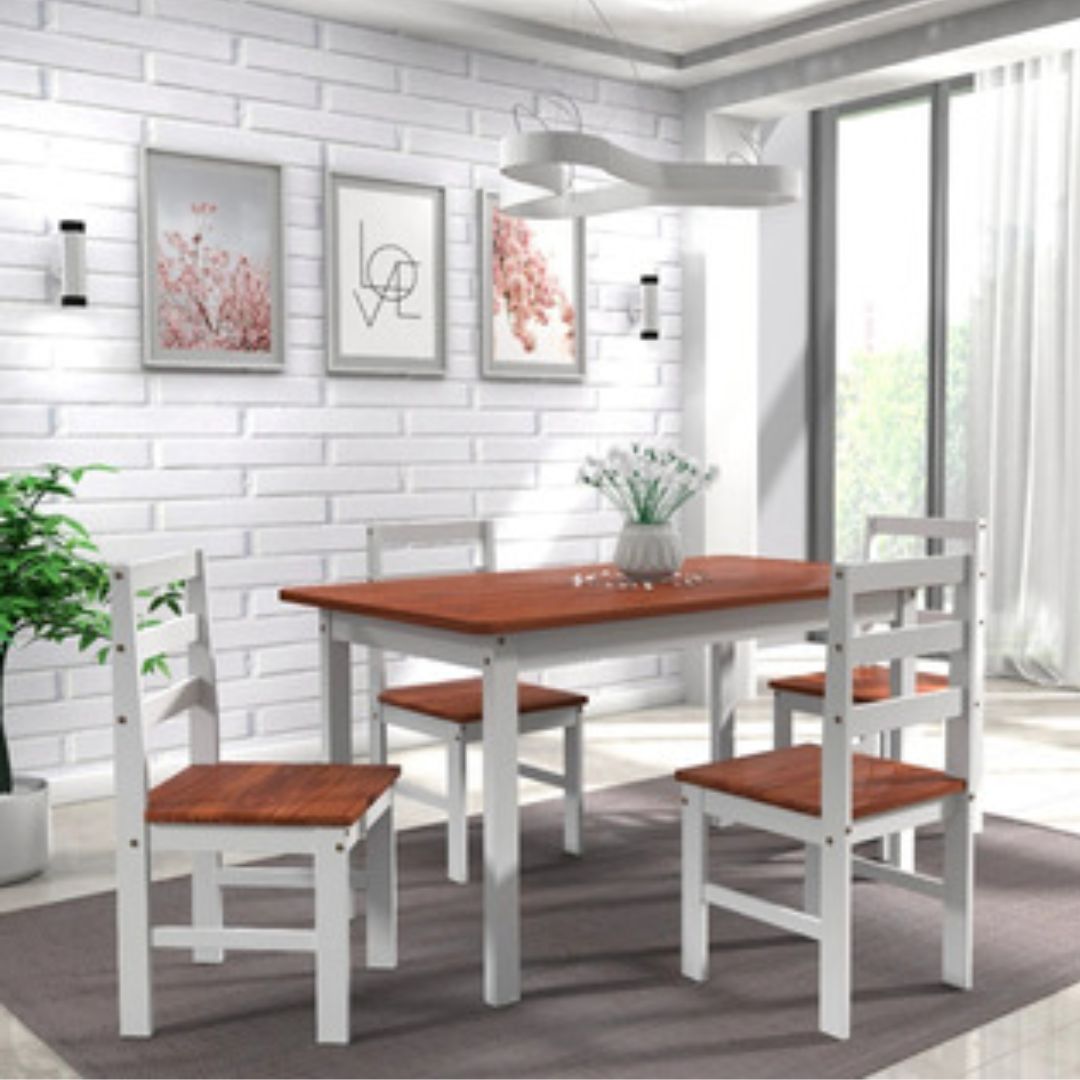 Juego de comedor Mexicano 4 sillas Nevado