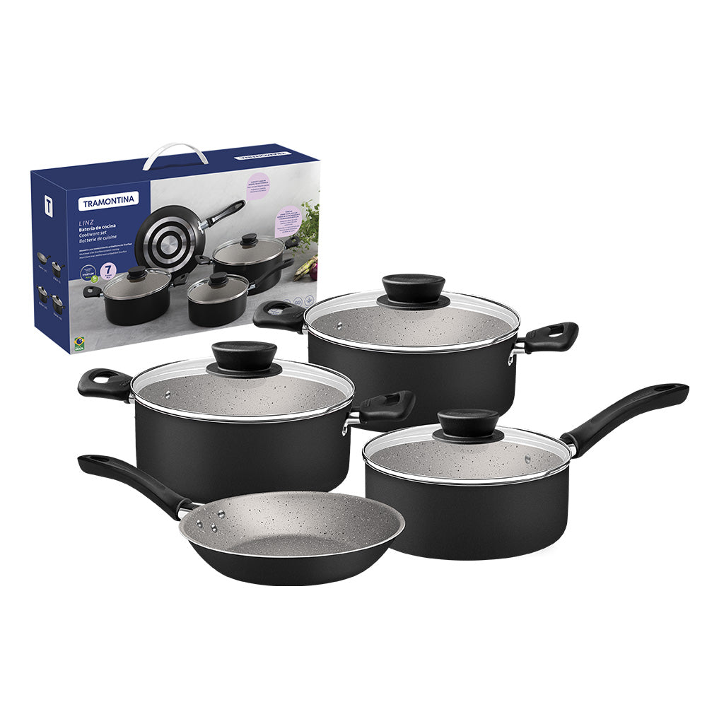 Juego de batería Tramontina 7 piezas 28299/008 - NEGRO