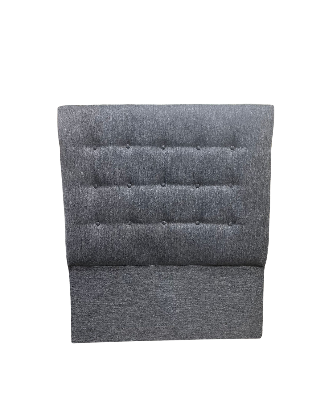 Respaldo 1 plaza y 1/2 capitoneado en tela - GRIS