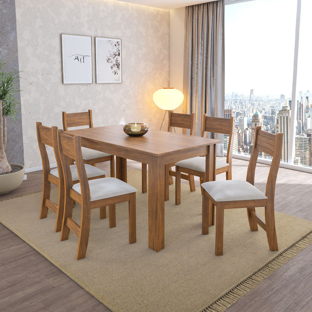 Juego de comedor 6 sillas - MODELO AZUL