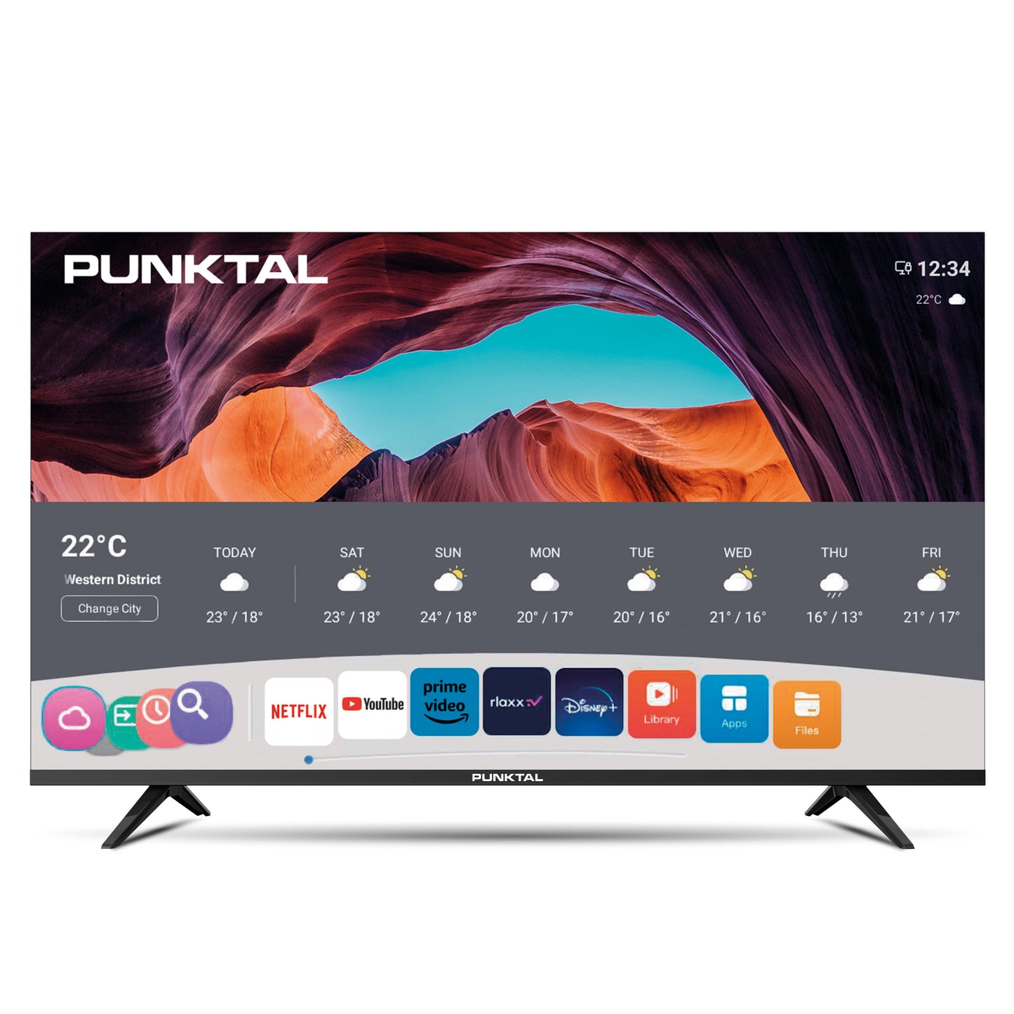 Smart TV 40" FHD Frameless - PUNKTAL WOS