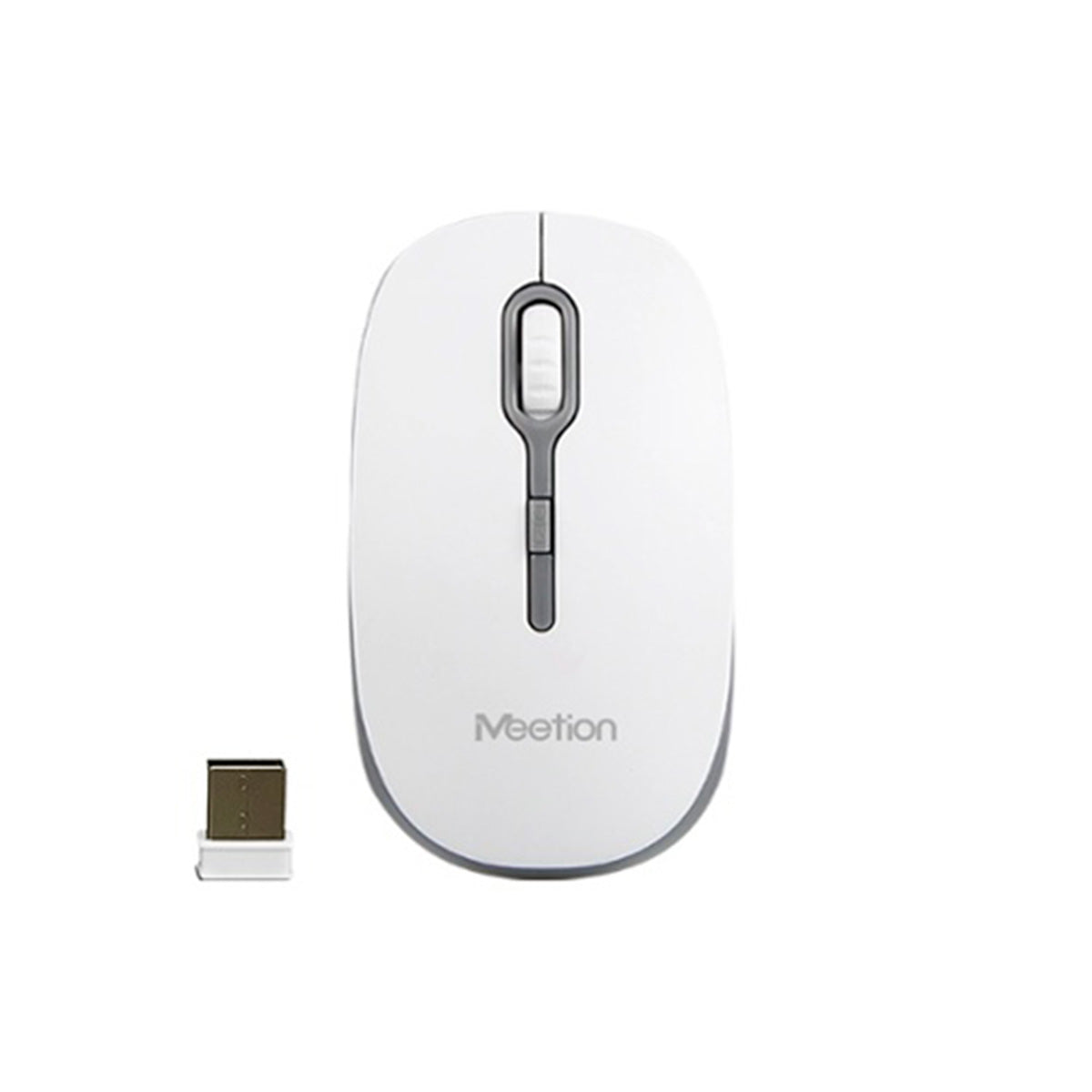 Mouse inalámbrico Meetion MT-R547 - BLANCO/GRIS