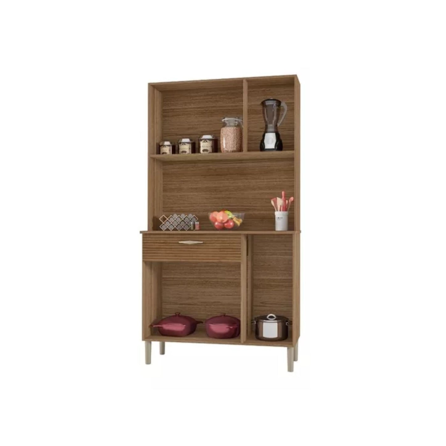 Kit de cocina 6 puertas PAN - FREIJO/SUPREMO BLANCO