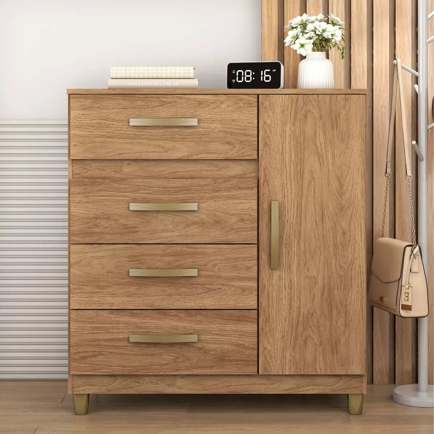 Cómoda 4 cajones 1 puerta CO240 - MIEL