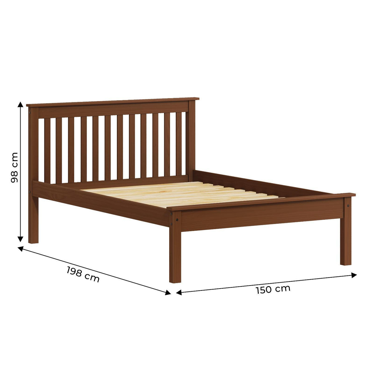 Cama 2 plazas madera maciza ARIZONA - CERA