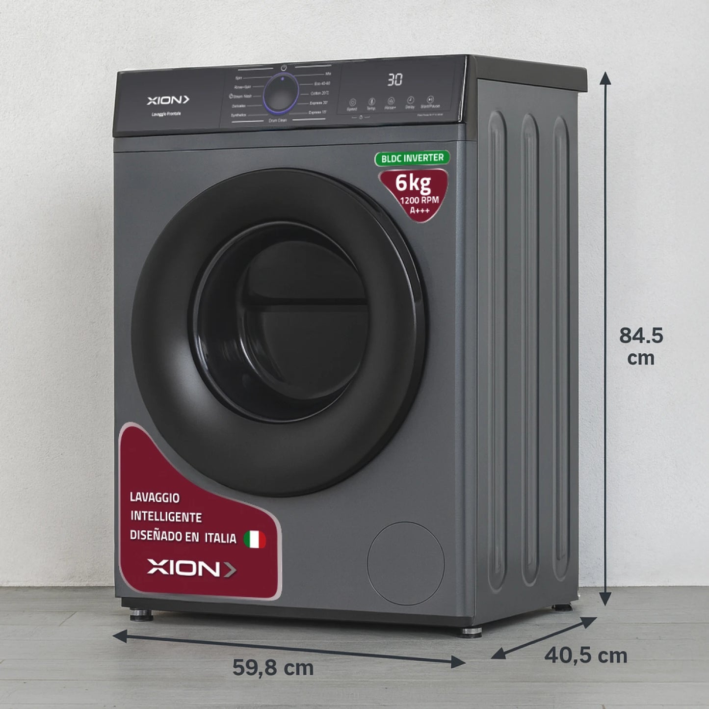 Lavarropas carga frontal 6Kg Inverter XION - XI-LAV66X-CU