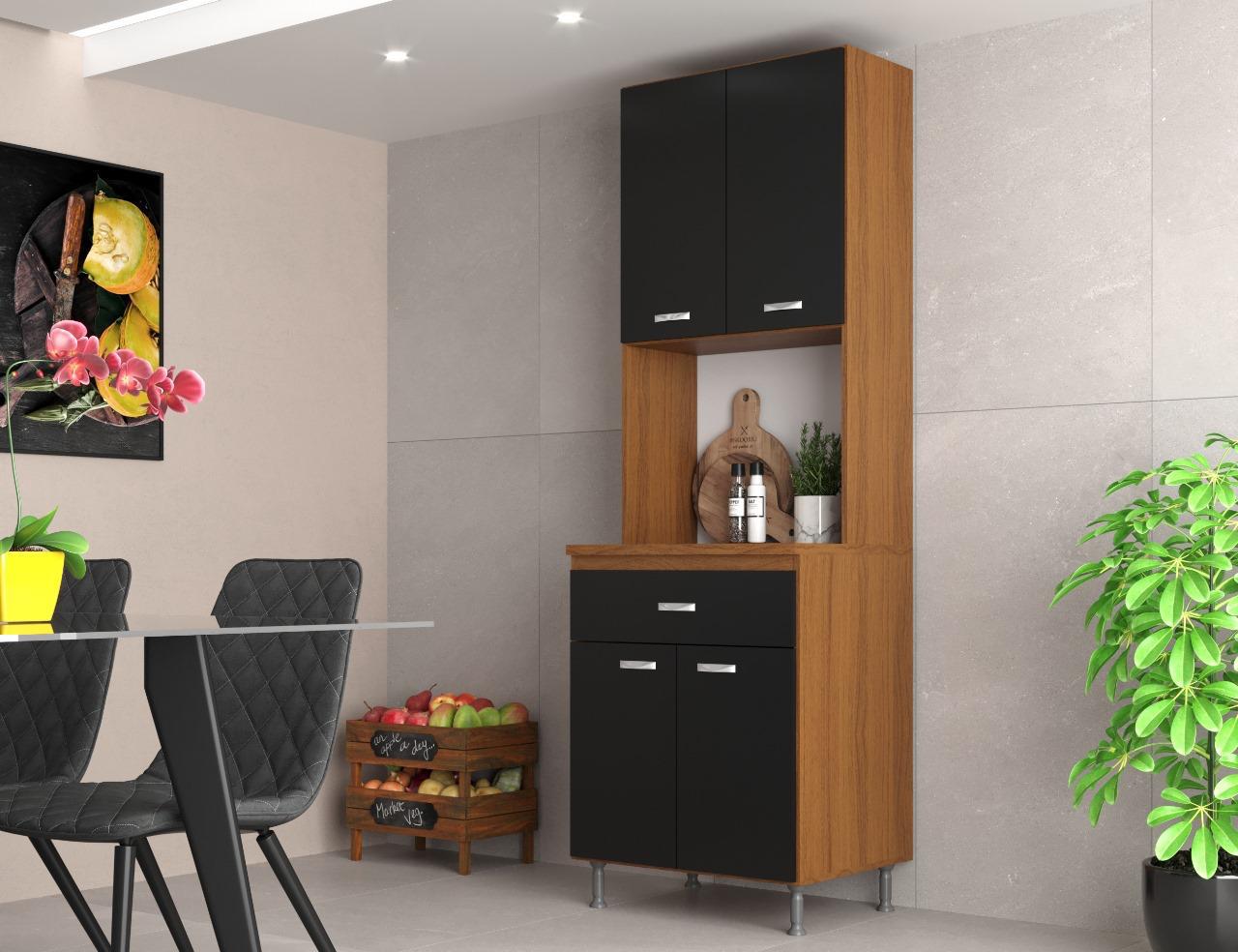 Kit de cocina 4 puertas - 01034DBL60 - Color:Negro