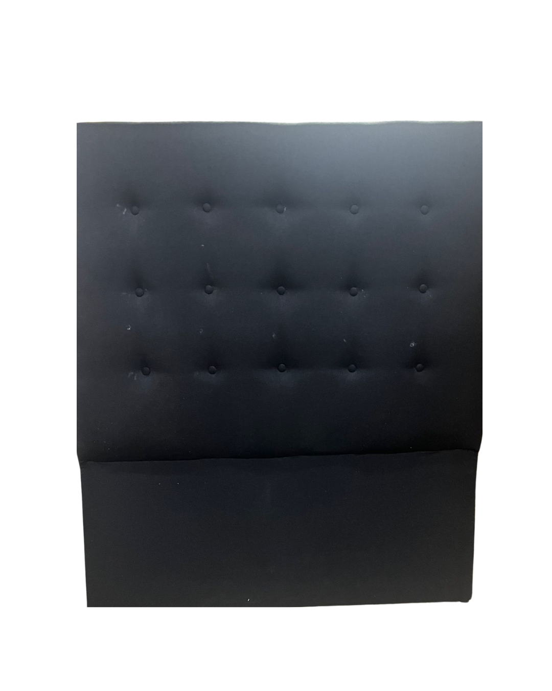 Respaldo 1 plaza y 1/2 capitoneado en tela - NEGRO