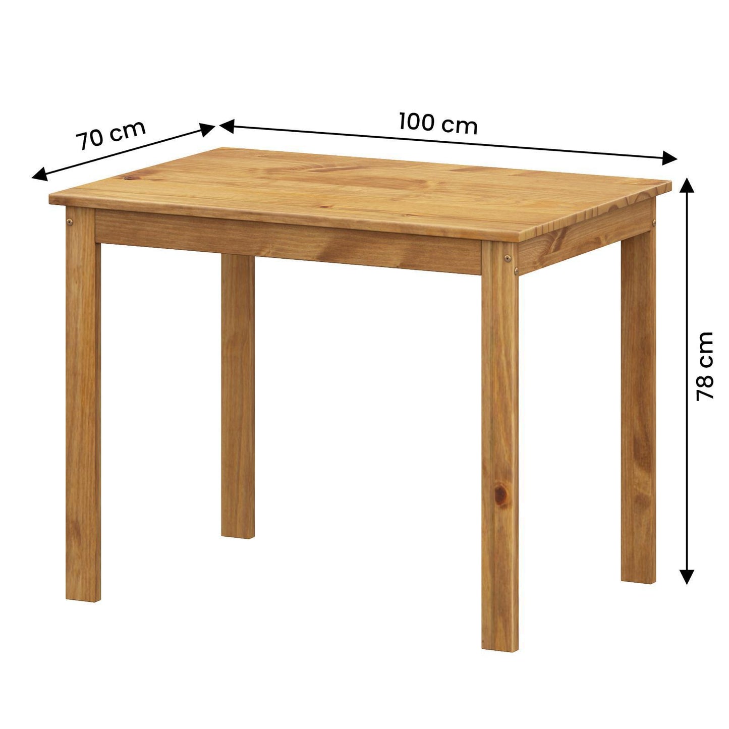 Juego de comedor madera lustrado 4 sillas APA-4S - NOGUEIRA