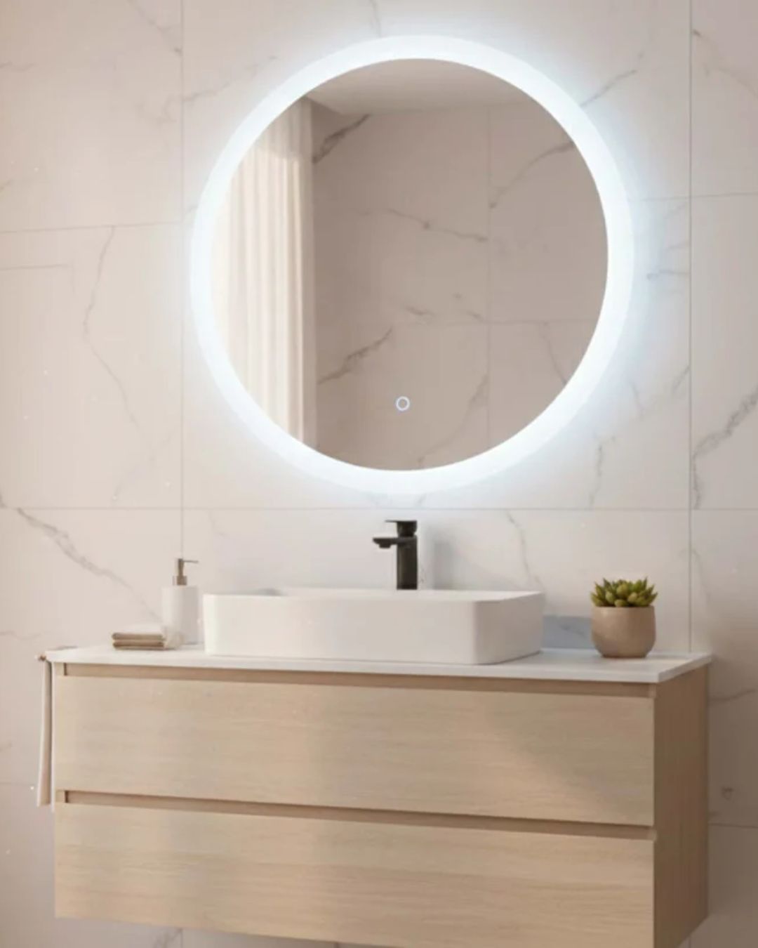 Espejo de pared 80cm Cristal LED - SYA005