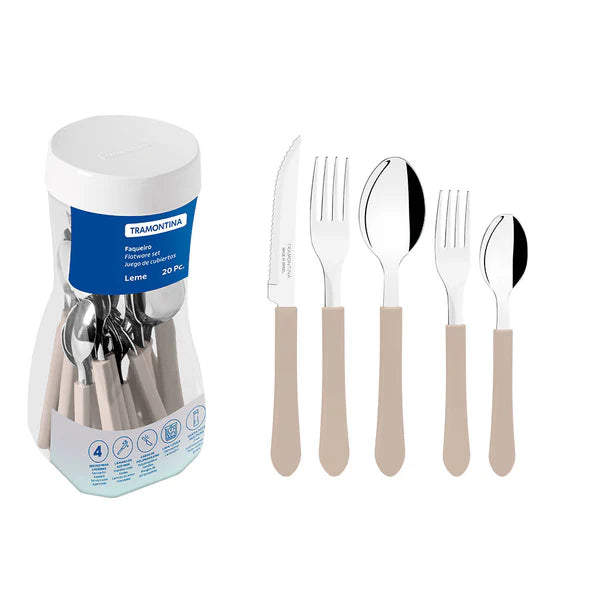 Juego de cubiertos 20Pz Tramontina - GRIS