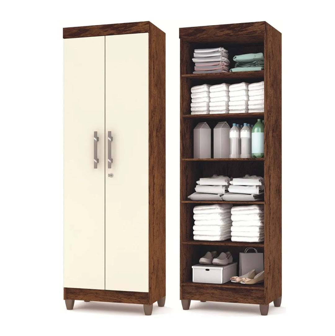 Multiuso 2 puertas Line 10045 - IMBUIA/CHAMPAGNE