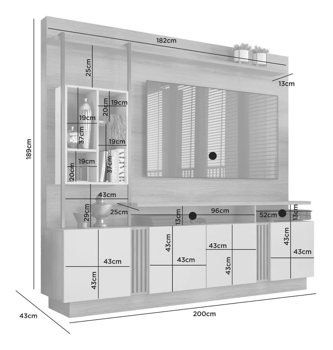 Modular para TV hasta 65" - FORTUNA