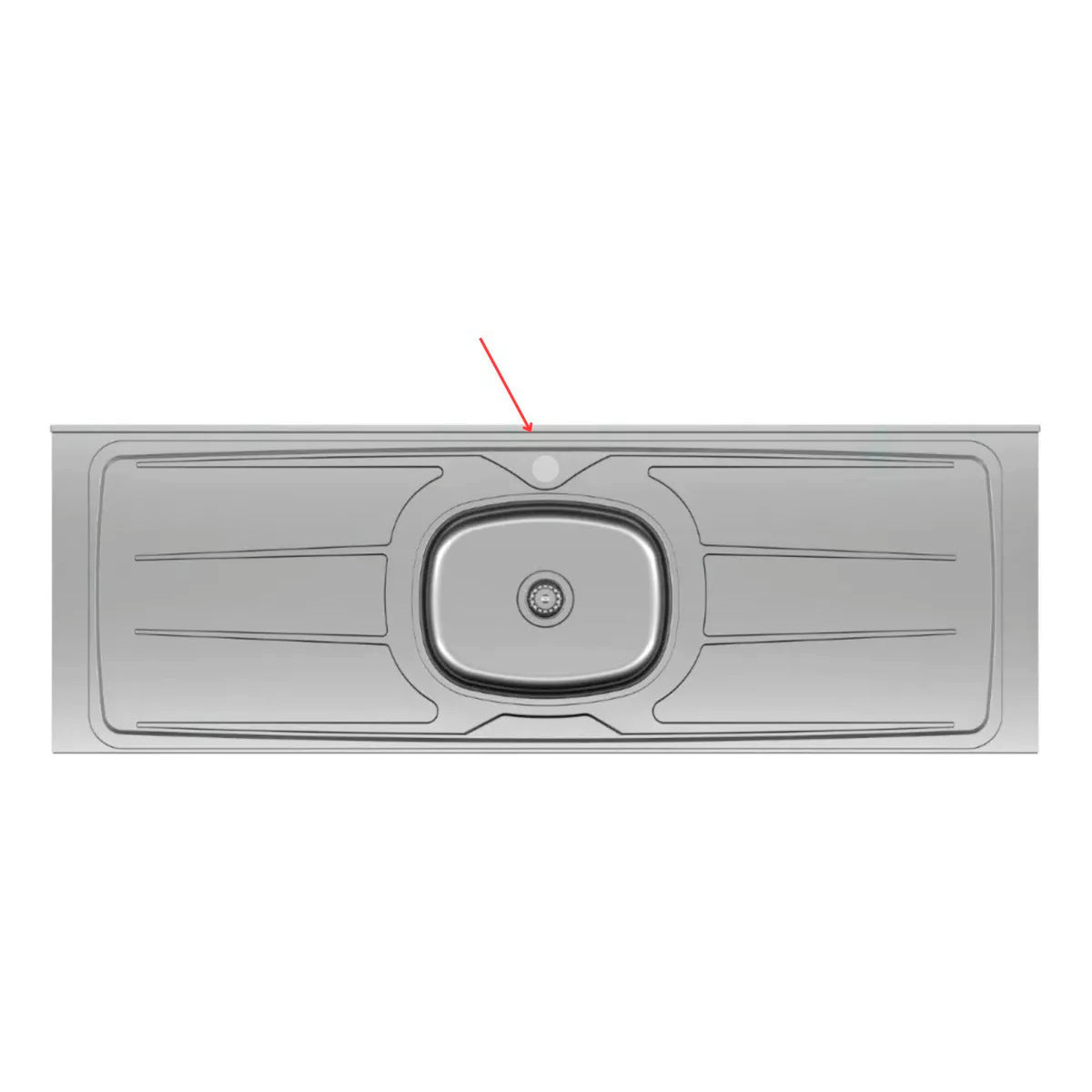 Mesada de cocina 160cm C/Pileta - CENTRO