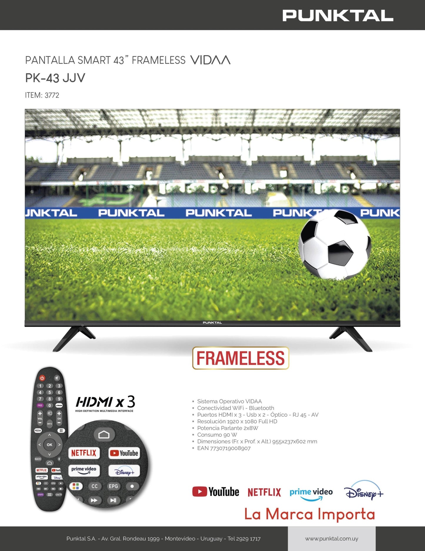 Smart Tv 43" Punktal