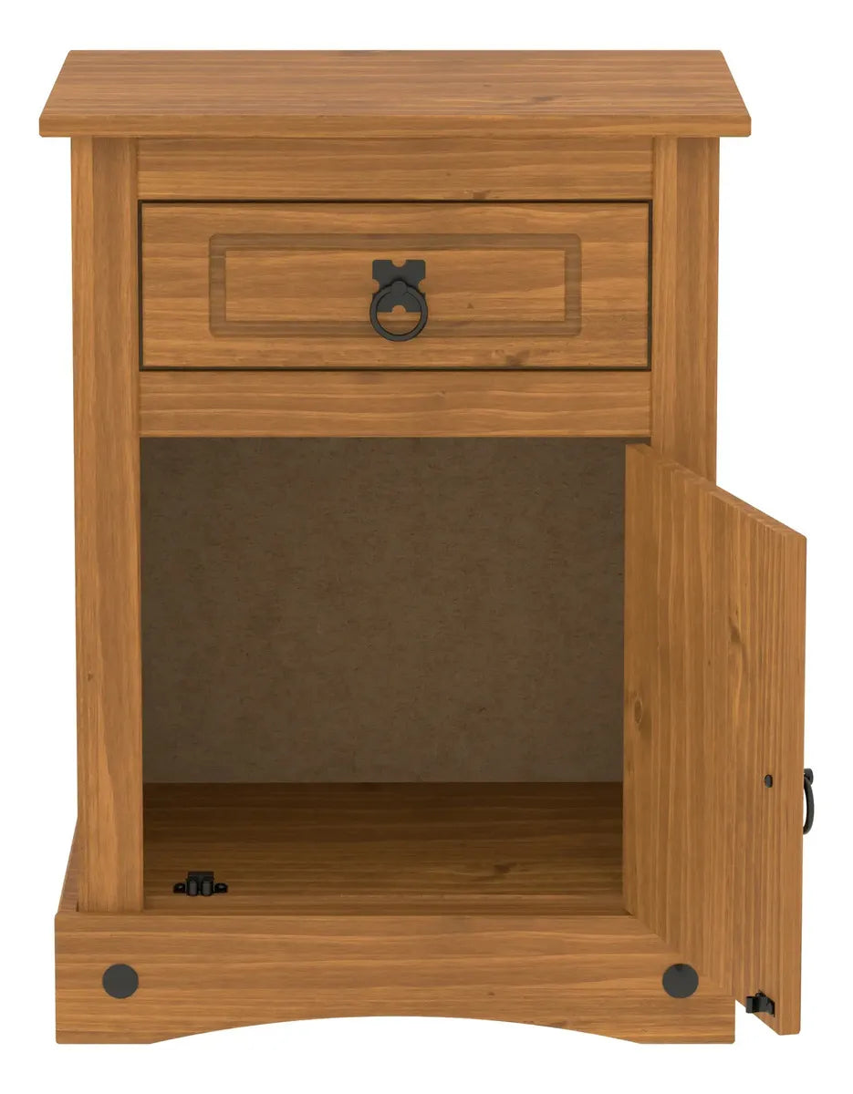 Mesa de luz Mexicana 1 cajón 1 puerta CERA - CS381