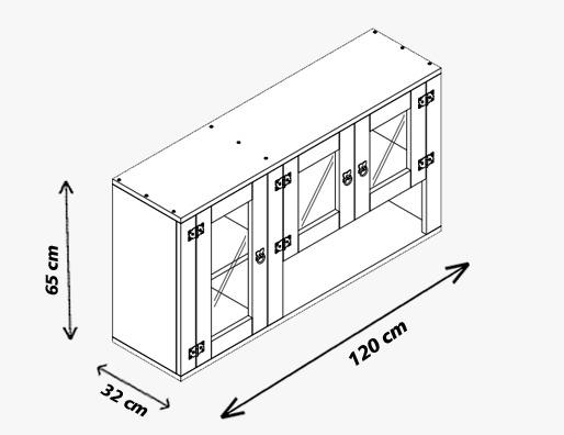 Aéreo 3 puertas C/Vasera y Vidrio Mexicano - CERA