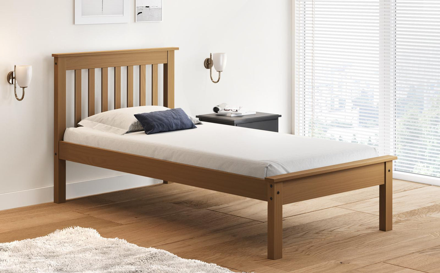 Cama 1 plaza en madera maciza - ARIZONA