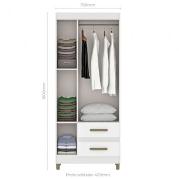 Ropero 3 puertas 2 cajones RP1320 - PORTO