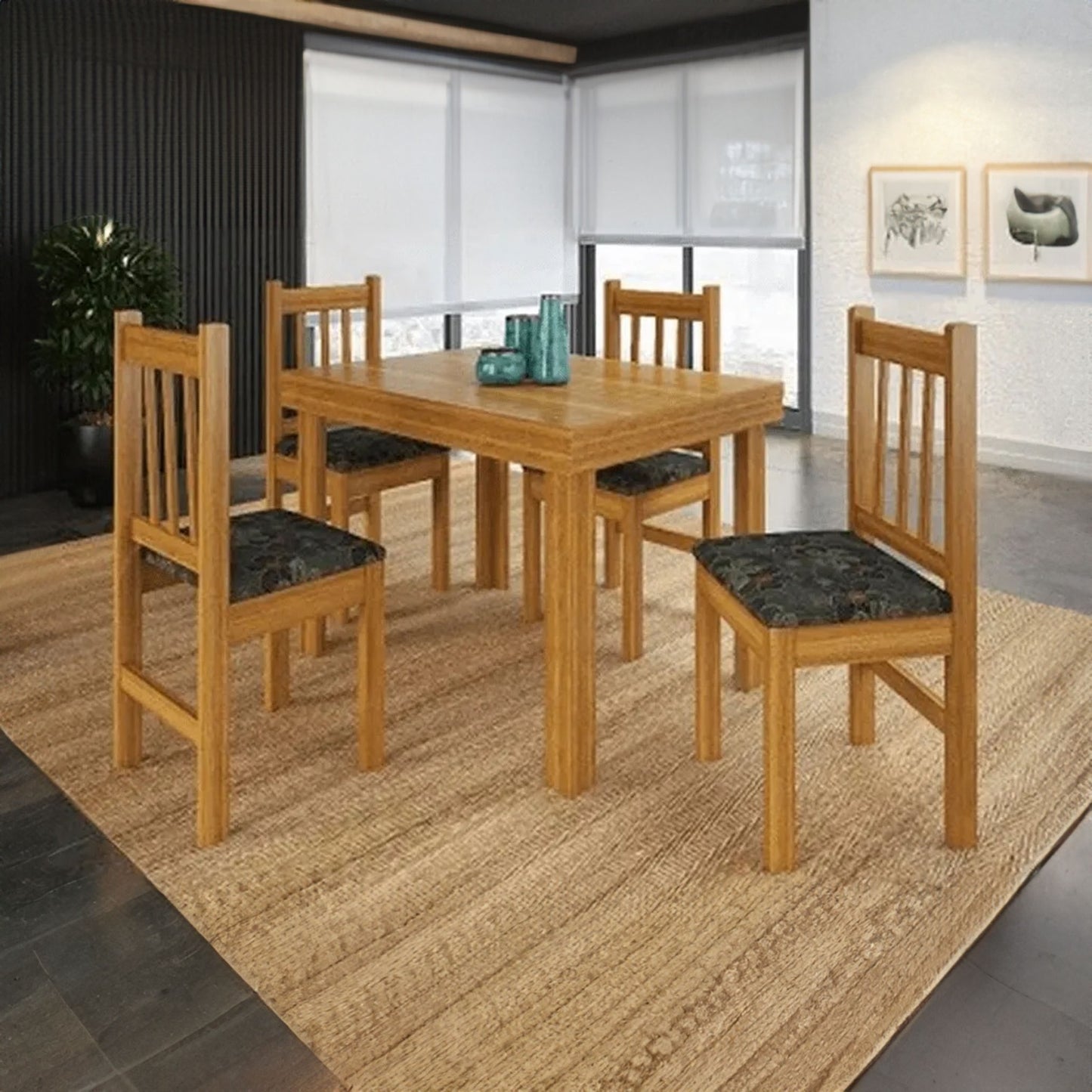 Juego de comedor 4 sillas Montevideo - 28571 CEREJEIRA