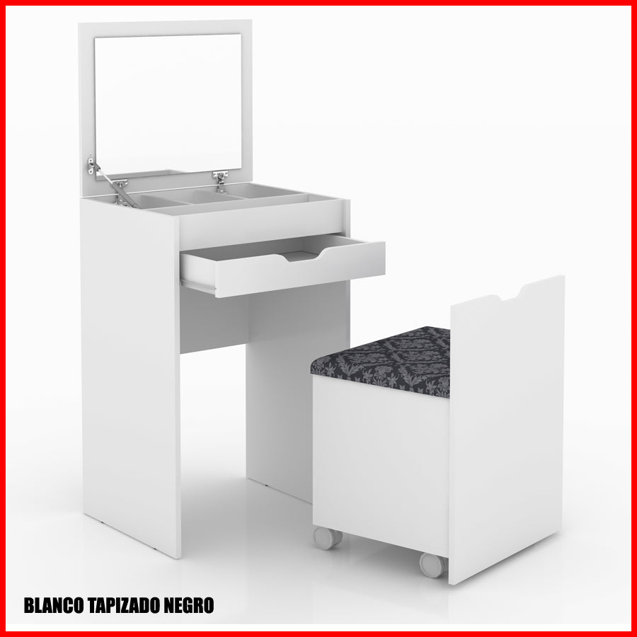 Tocador con banco Negro/Blanco - PE-2007/369