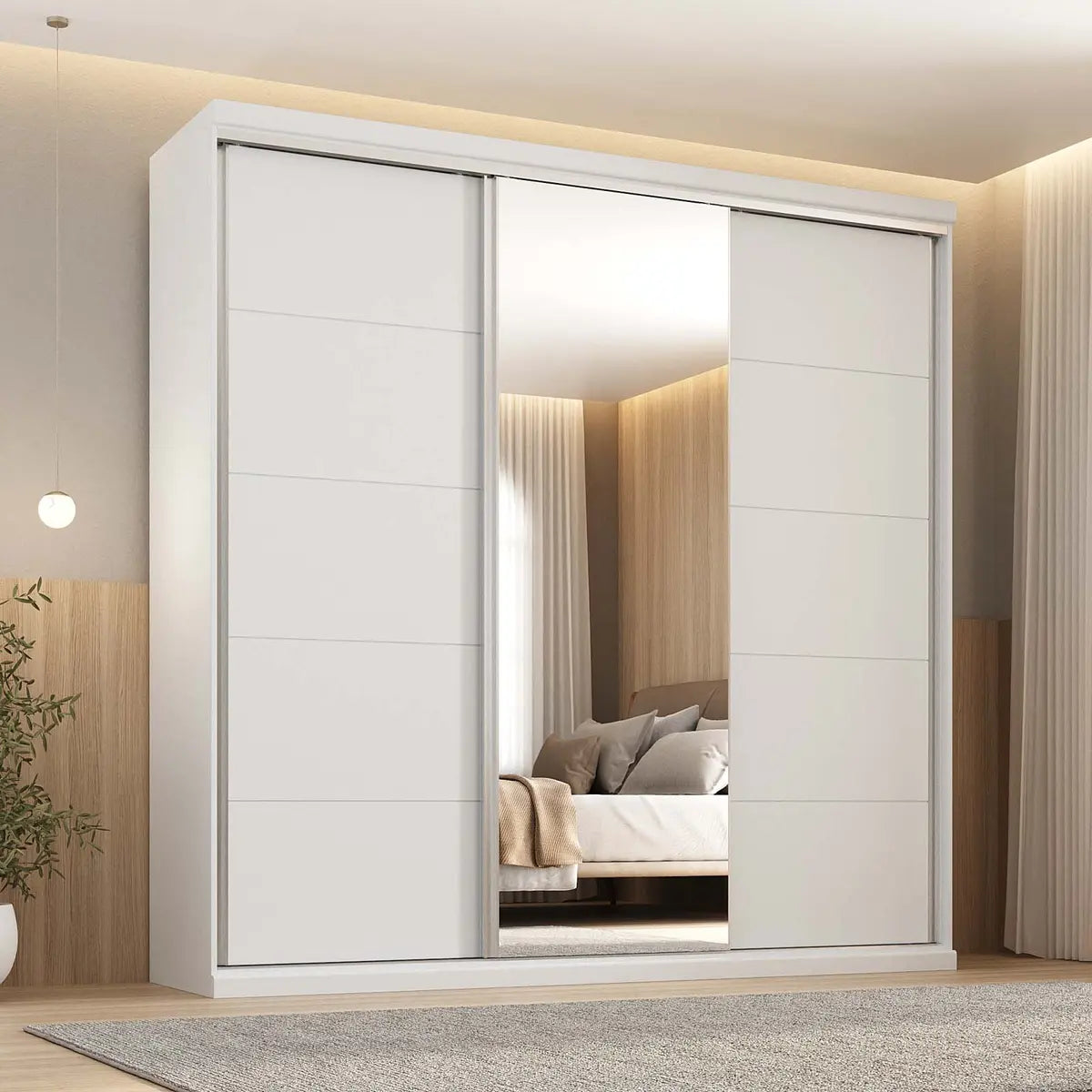 Ropero 3 puertas corredizas North - BLANCO