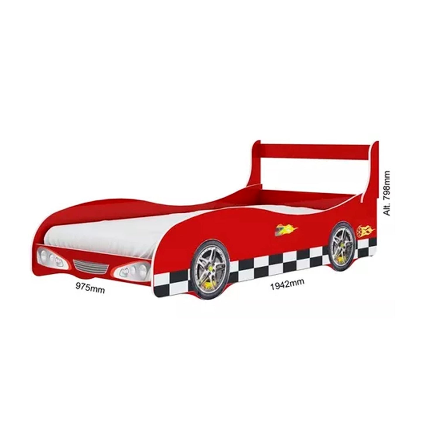 Cama 1 plaza infantil - AUTO RALLY 250797 ROJO