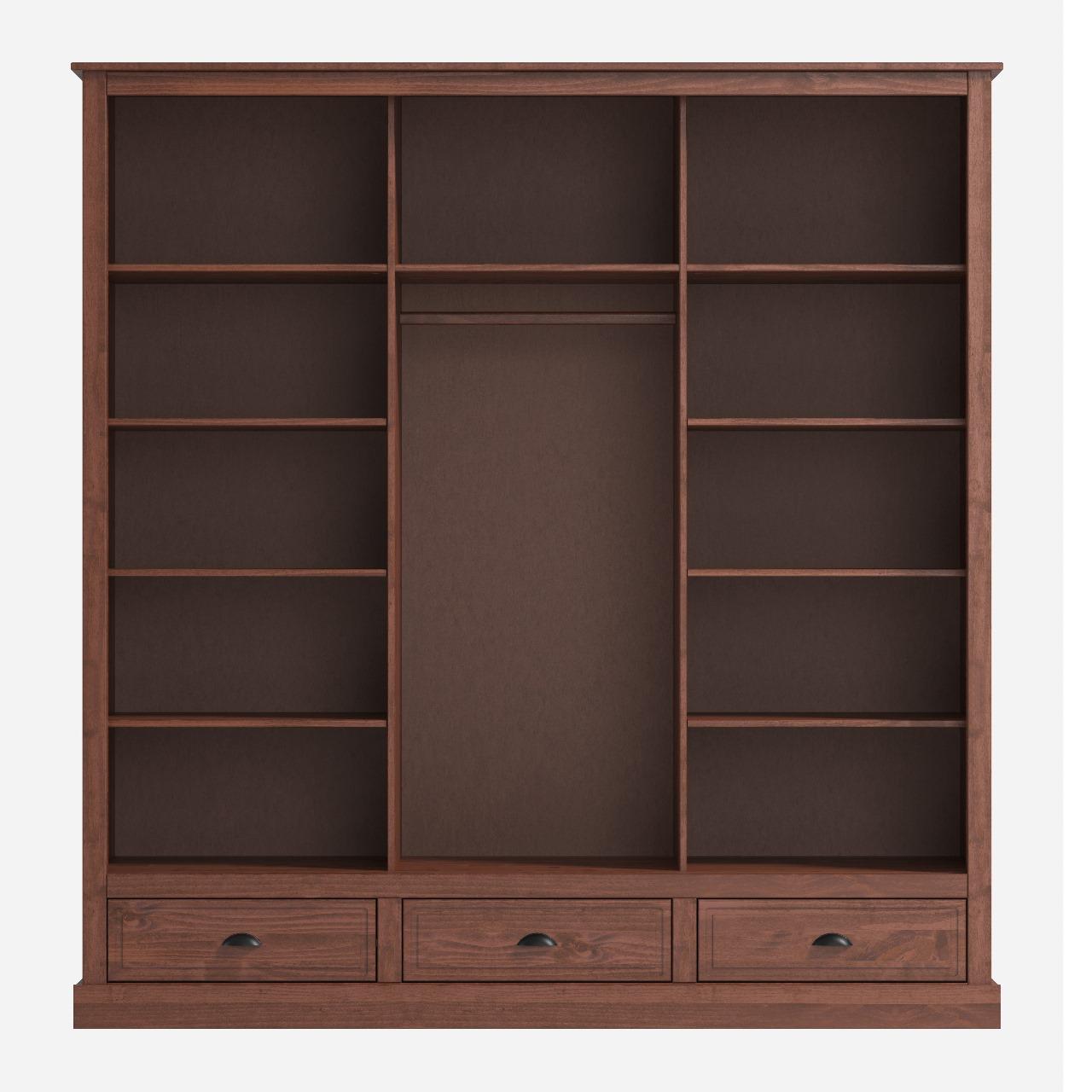 Ropero 3 puertas corredizas madera maciza CERA - CS3089