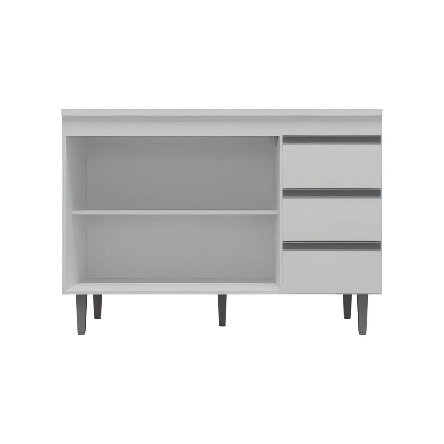 Bajo mesada 2 puertas y 3 cajones SPLENDORE 480 - BLANCO