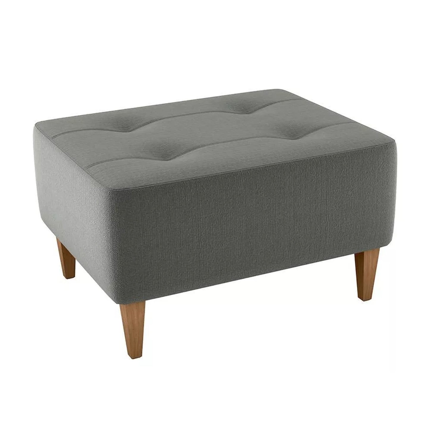 Puff rectangular en tela - GRIS