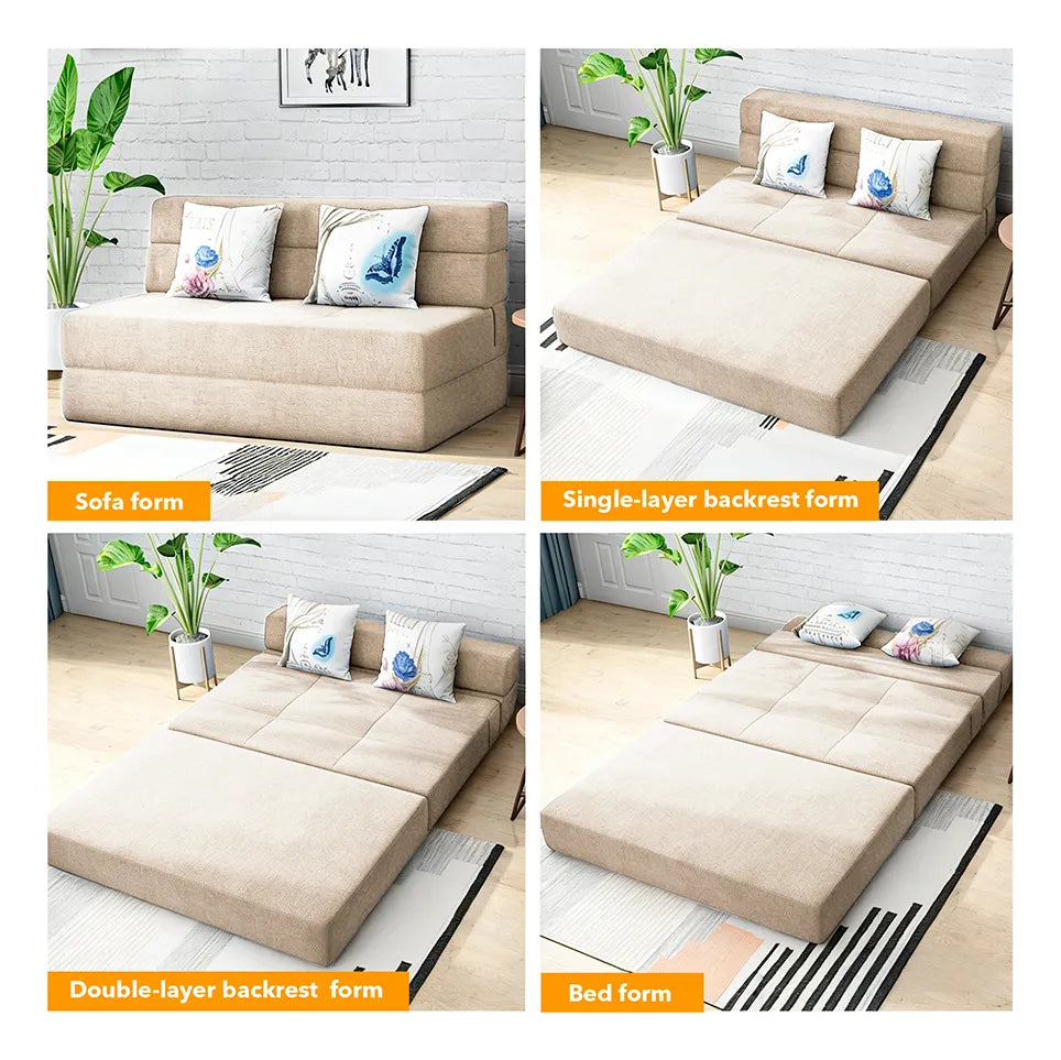 Sofá cama 2 cuerpos MARRÓN - ESH0033M