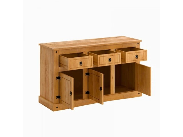 Bargueño Corona 3 puertas y 3 cajones Mexicano - CERA