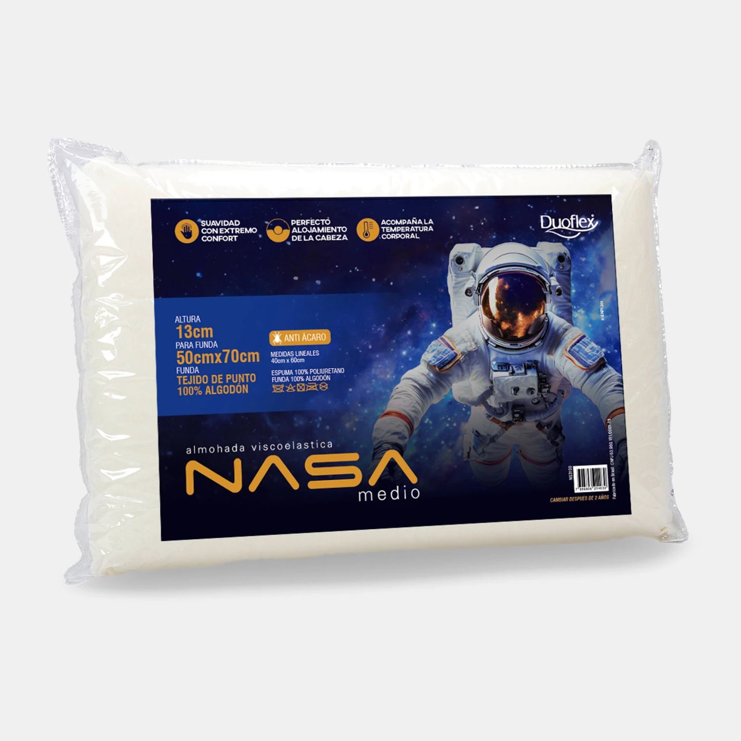 Almohada Nasa Viscoelástica Duoflex - MEDIO