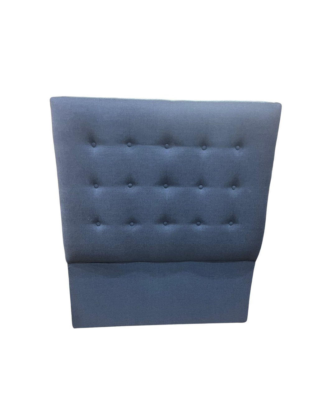 Respaldo 1 plaza y 1/2 capitoneado en tela - AZUL