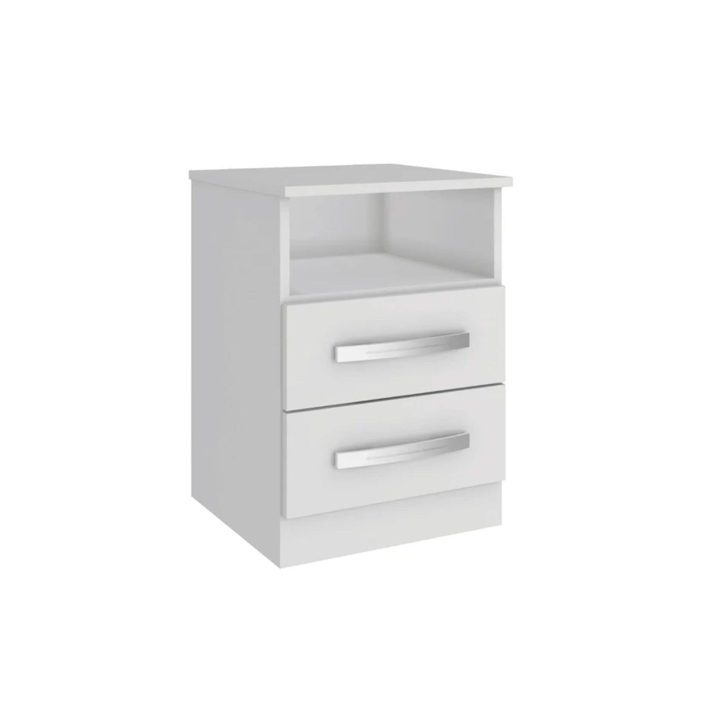 Mesa de luz 2 cajones - BLANCO