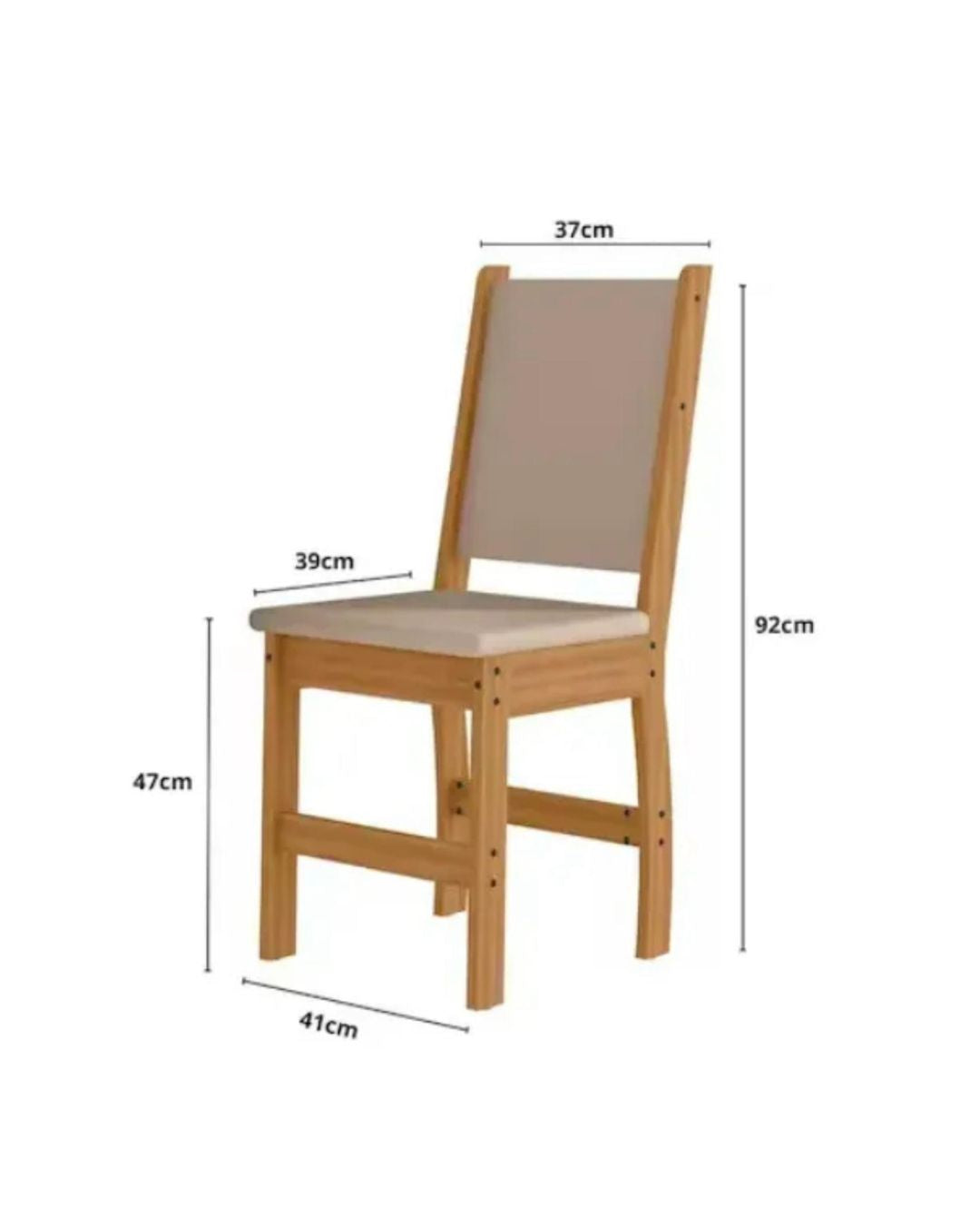 Juego de comedor MDF 6 sillas Freijo/Savana - BELLAGIO