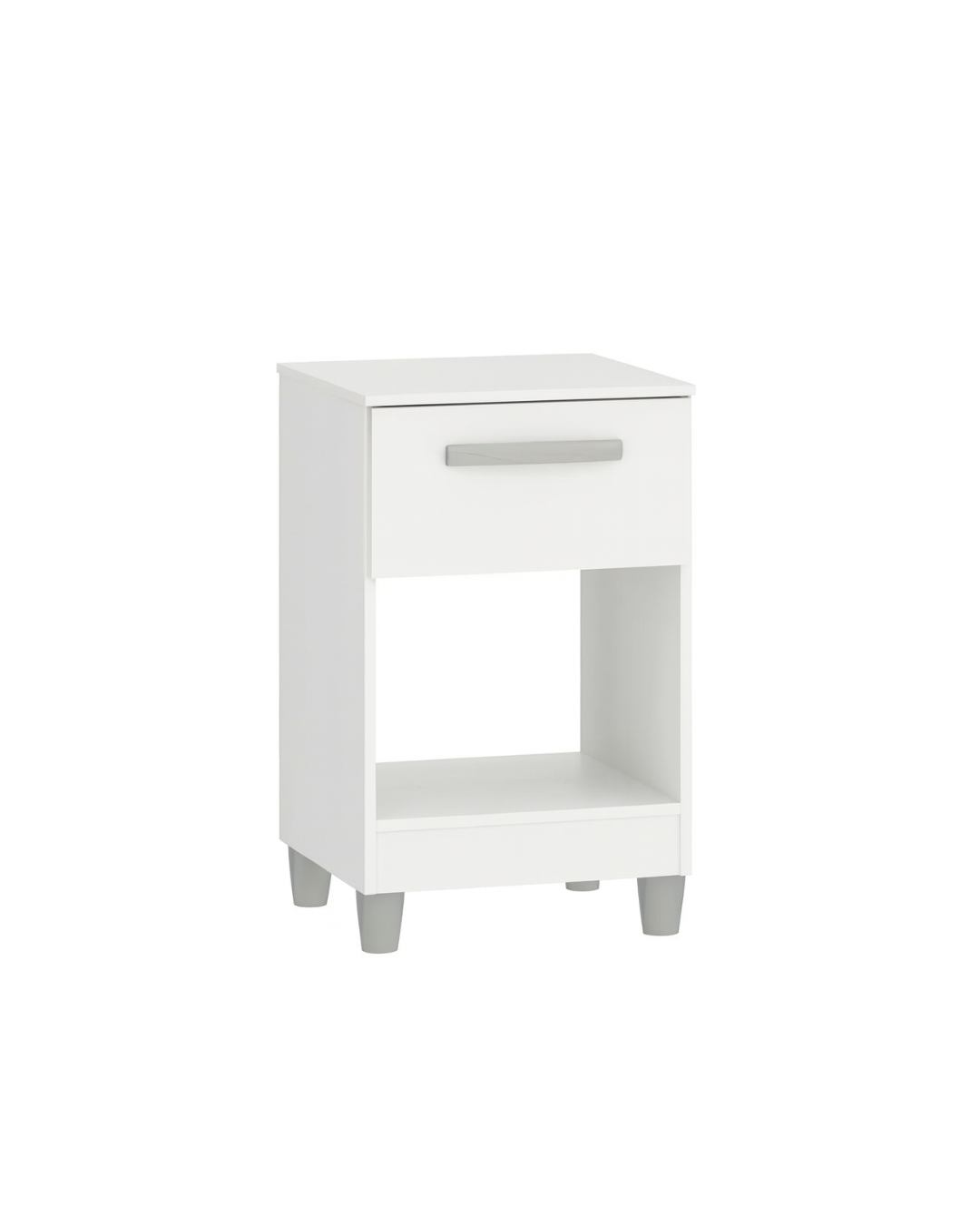 Mesa de luz 1 cajón y espacio MC210 - BLANCA