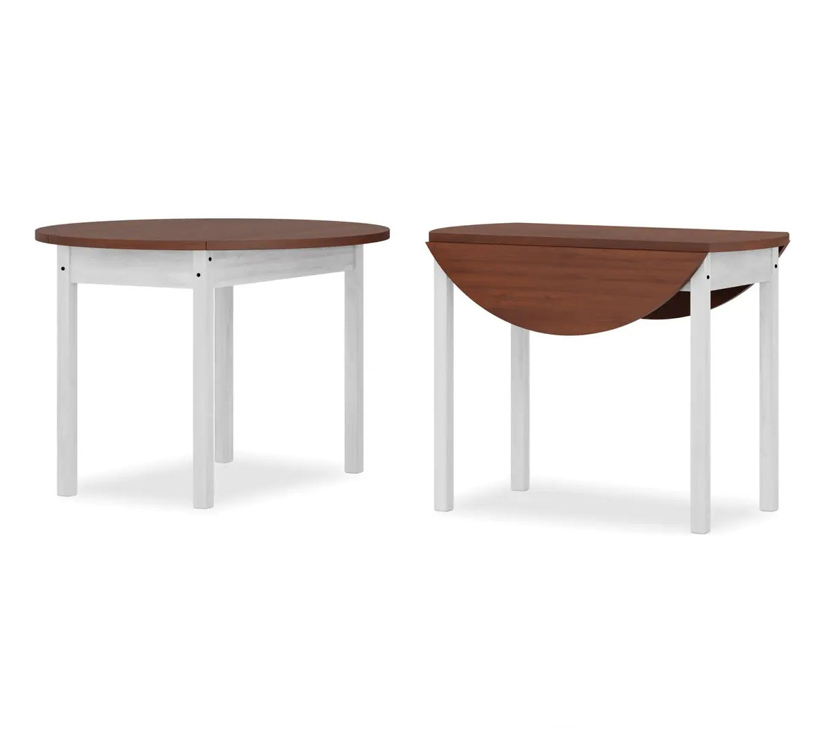 Juego de comedor 4 sillas Blanco/Nogal - ALAS